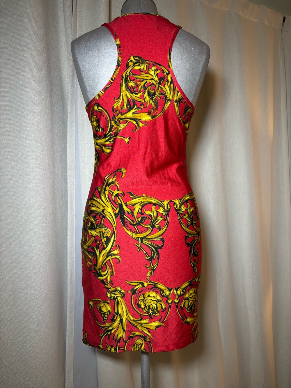 Authentic Versace Jeans Couture Regalia Baroque Print Mini Dress Certified US8 - Picture 10 of 16